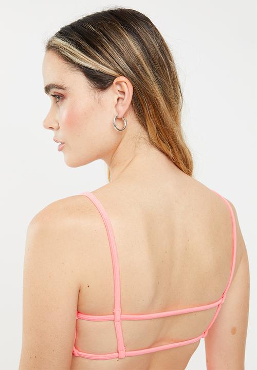 Cotton On - Backless tube bikini top - fizz rib 