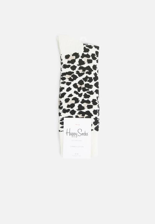 Happy Socks - Leopard print socks -black & white