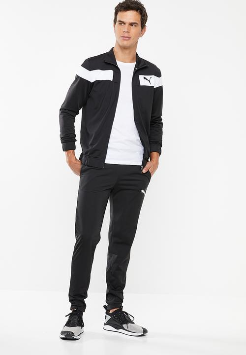 PUMA - Techstripe tricot tracksuit - black