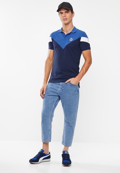 PUMA - Iconic MCS polo pique - blue & navy