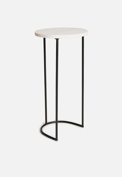 Sixth Floor - Dacian marble table - white & black
