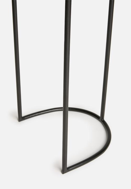 Sixth Floor - Dacian marble table - white & black