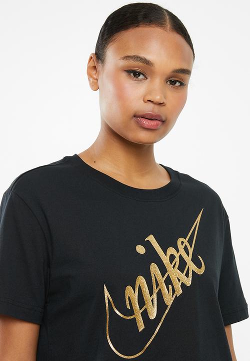 Nike - Nsw crop glitter tee - black