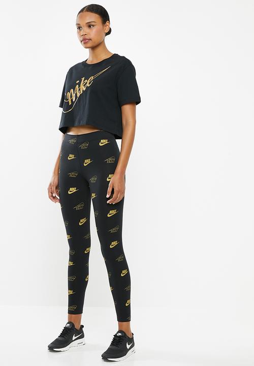 Nike - Women's nsw leggings - black & gold 