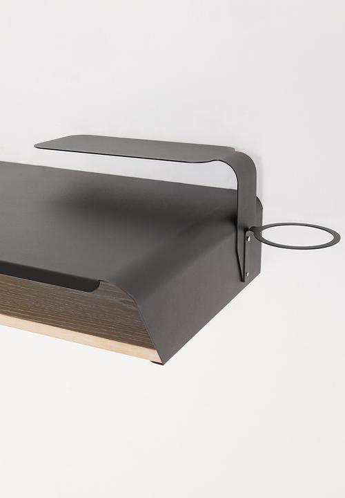 Emerging Creatives - Stockholm floating work desk with add-ons - black
