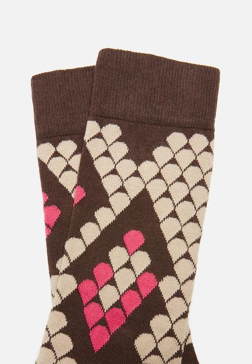 Happy Socks - Snake socks - brown & pink