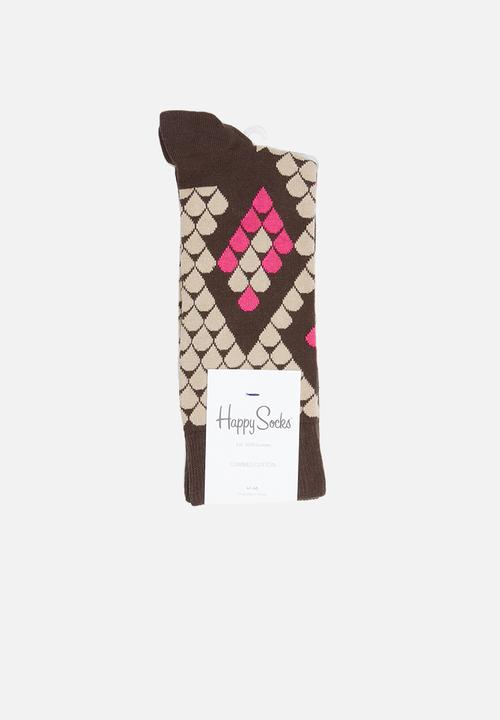 Happy Socks - Snake socks - brown & pink