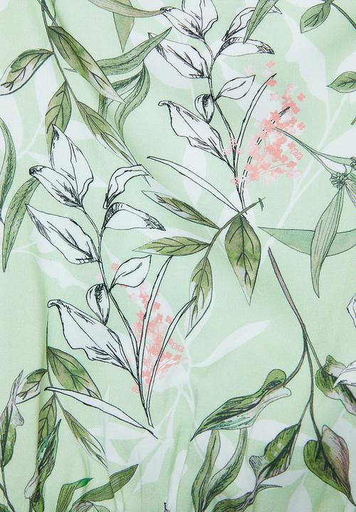 Superbalist - Printed floral robe - green
