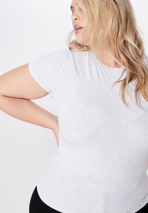 Cotton On - Curve girlfriend tee  - grey