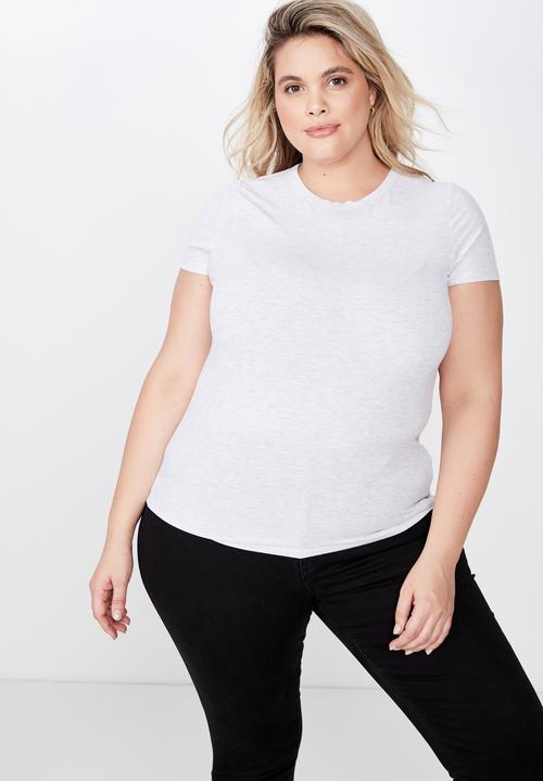 Cotton On - Curve girlfriend tee  - grey