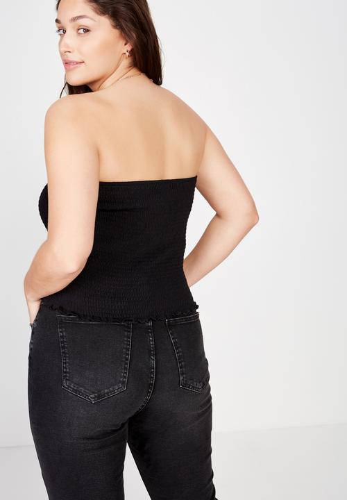 Cotton On - Curve rachel rouched tube  - black