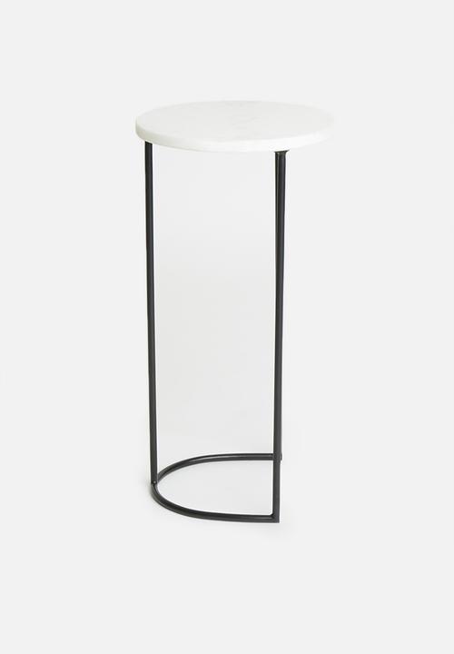 Sixth Floor - Dacian marble table - white & black