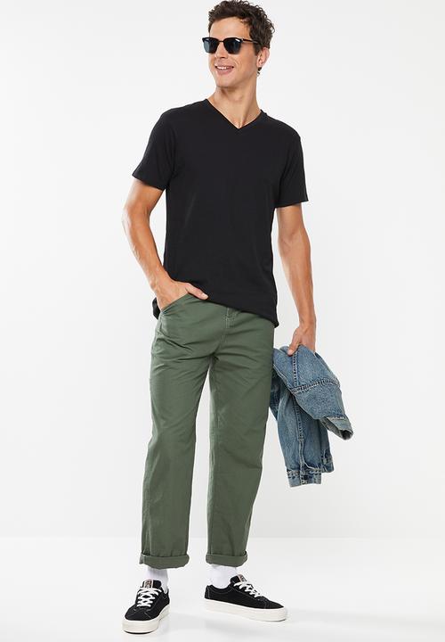 Superbalist - Plain V-neck 2 pack tees - black