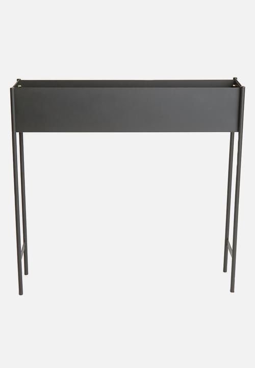 Emerging Creatives - Slim steady single planter - black