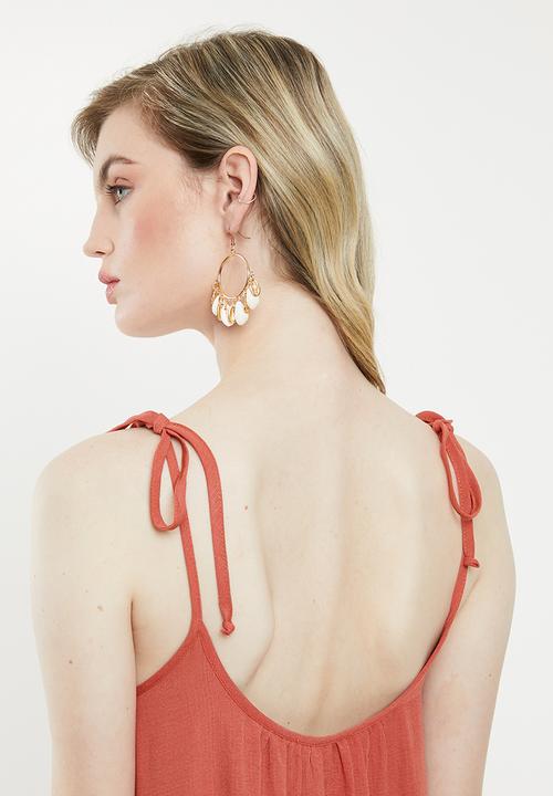 Superbalist - Strappy volume maxi dress - rust