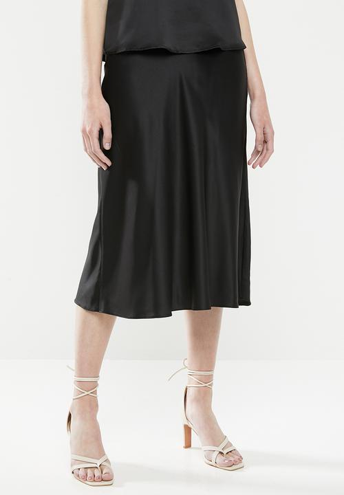 Superbalist - Midi slip skirt - black