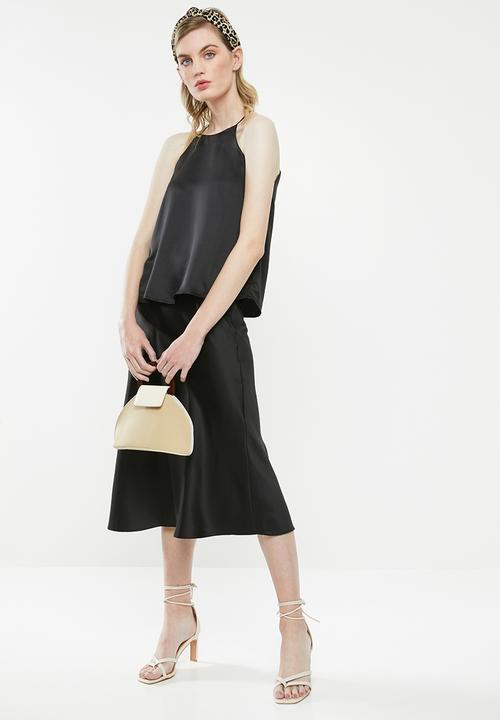 Superbalist - Midi slip skirt - black