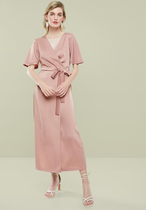 Superbalist - Wrap over kimono dress - pink