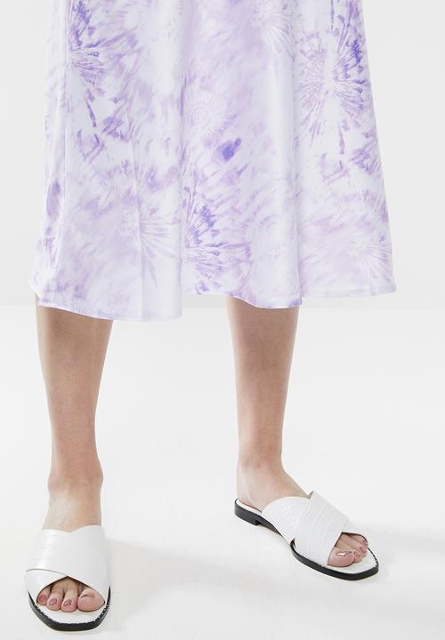 Superbalist - Tie dye midi skirt - purple & white 