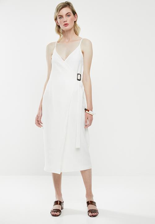 Superbalist - Wrap pencil dress - white