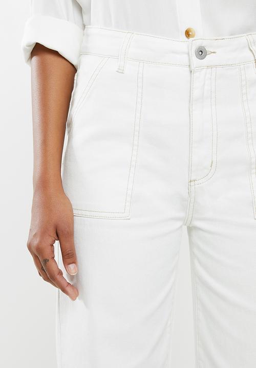 Cotton On - Wide leg jeans - cream