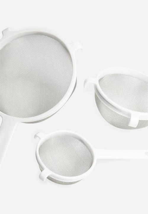 Excellent Houseware - Strainer set of 3 - white
