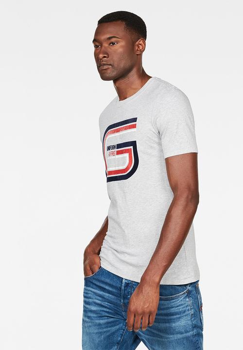 G-STAR - Graphic 6 slim short sleeve tee - grey