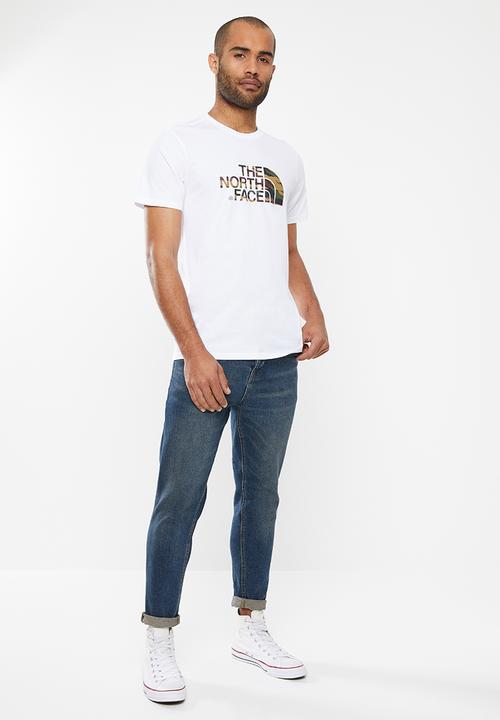 The North Face - Easy short sleeve tee - white & khaki