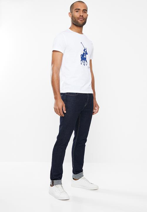 POLO - Noah big pony ss crew neck  - white