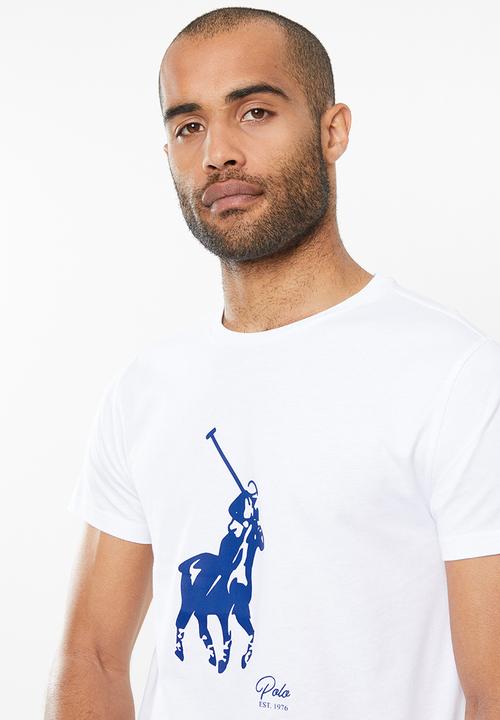 POLO - Noah big pony ss crew neck  - white