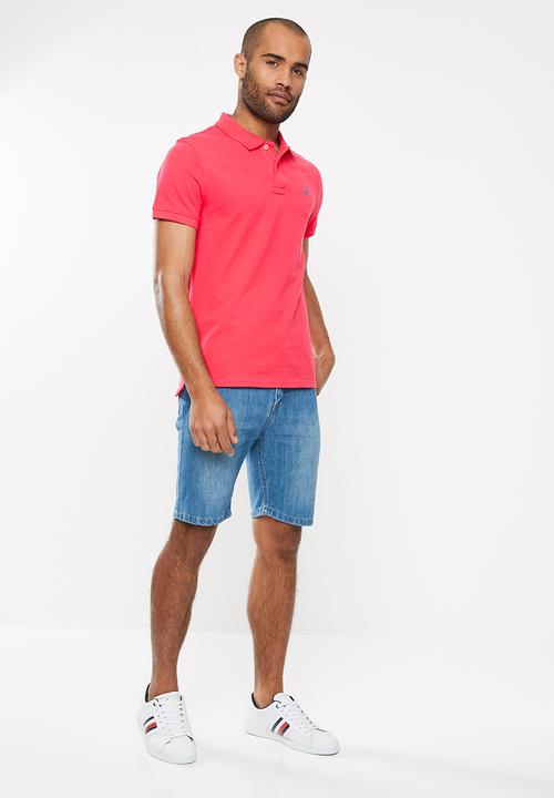 POLO - Carter custom fit short sleeve pique golfer - pink 