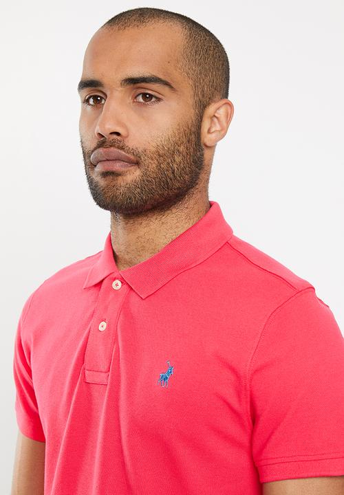 POLO - Carter custom fit short sleeve pique golfer - pink 