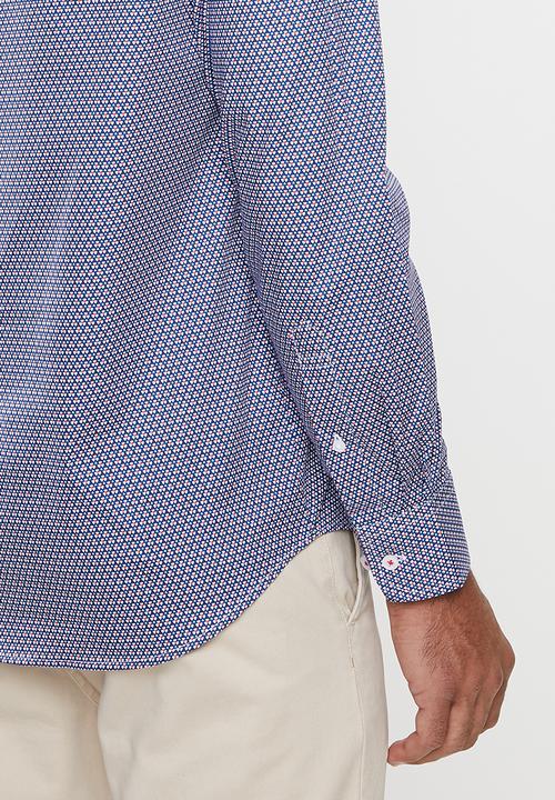 POLO - Justin geometric print signature long sleeve shirt - multi 
