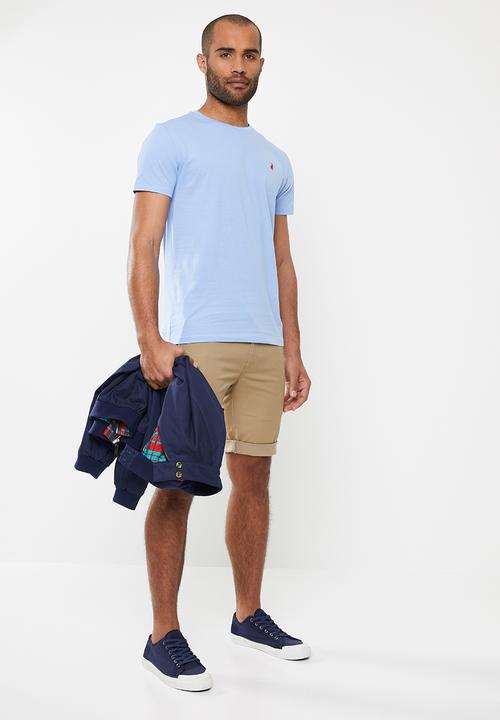 POLO - Lucas plain crew neck - blue