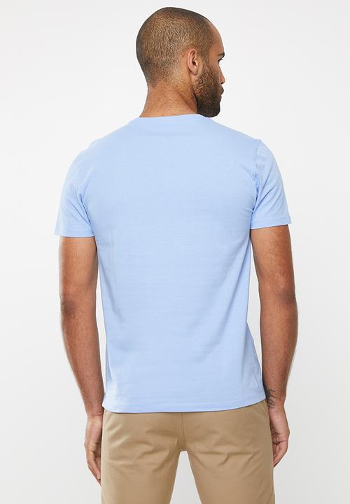POLO - Lucas plain crew neck - blue