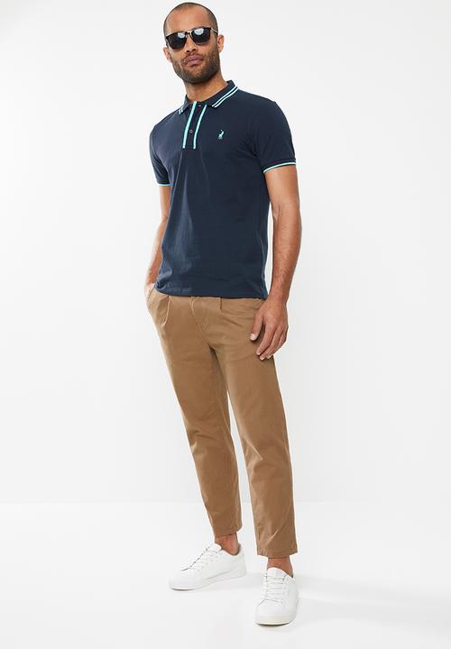 POLO - Jackson custom fit ss placket detail golfer - navy