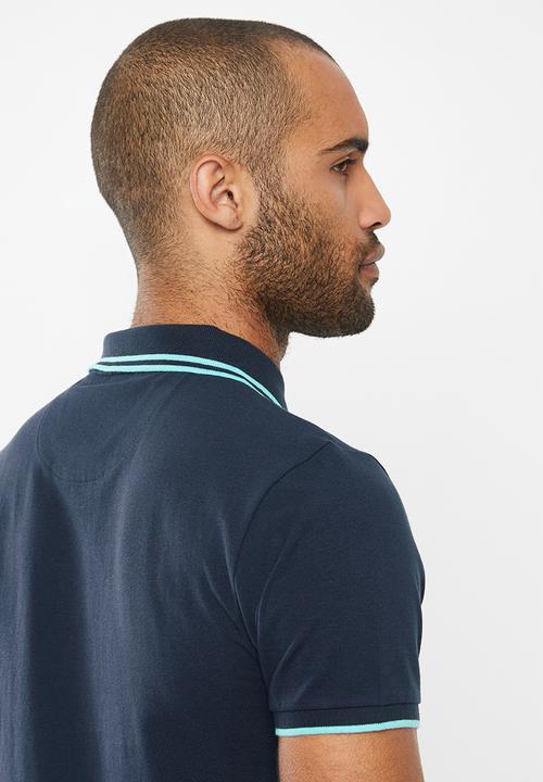 POLO - Jackson custom fit ss placket detail golfer - navy