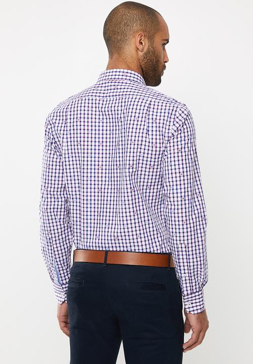 POLO - Cole check dobby signature long sleeve shirt - multi