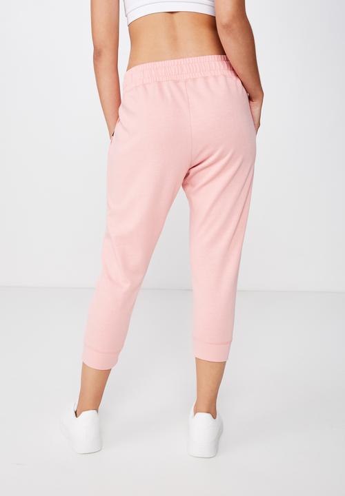 Cotton On - Cropped gym track pants - pink