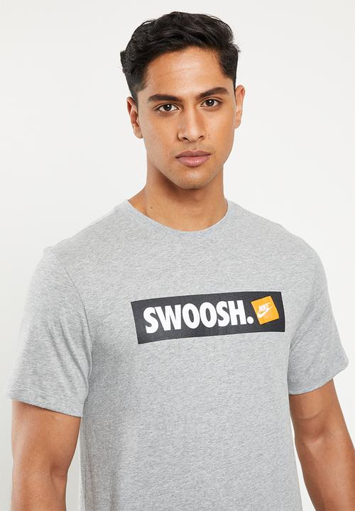 Nike - Swoosh short sleeve tee - grey & white