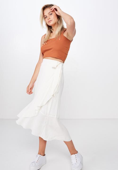 Cotton On - Ella midi skirt - cream