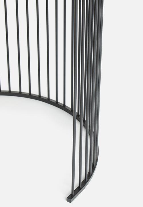 Sixth Floor - Half moon set of two tables - grey & black