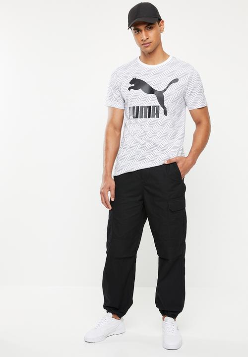 PUMA - Classics graphics all over print tee - white