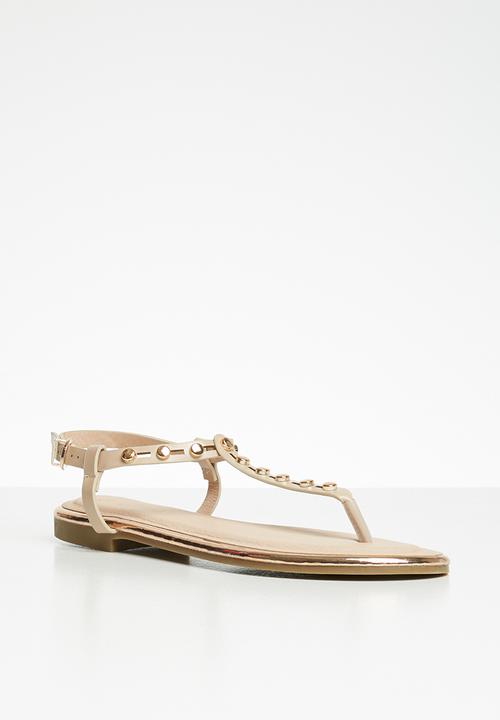 Miss Black - Montreal sandal - beige & rose gold