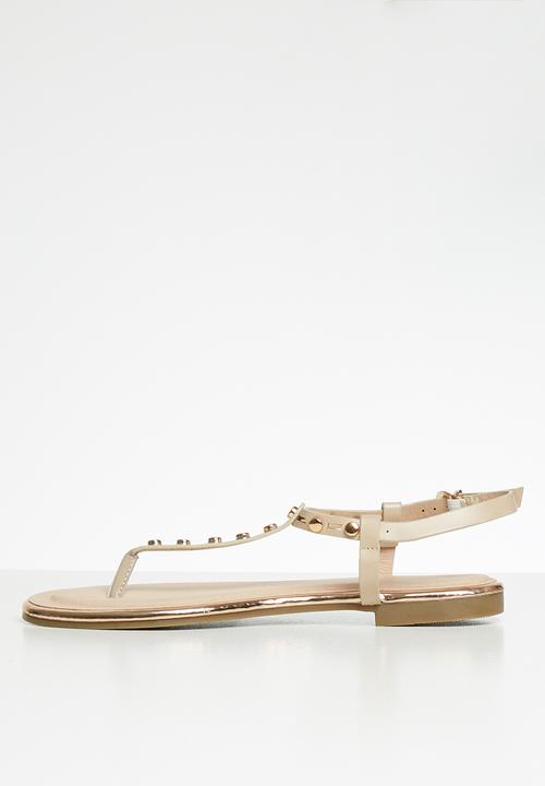 Miss Black - Montreal sandal - beige & rose gold