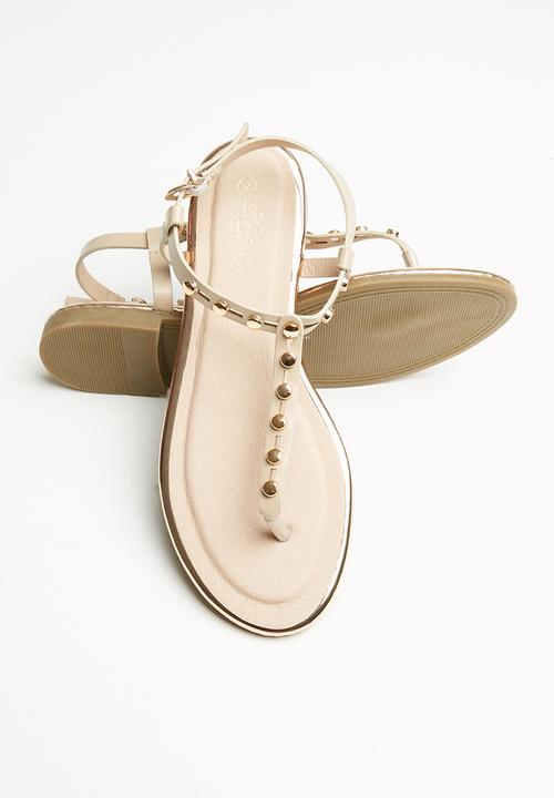 Miss Black - Montreal sandal - beige & rose gold