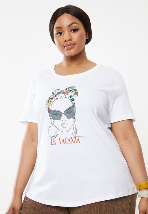 Superbalist - Placement print tee - white