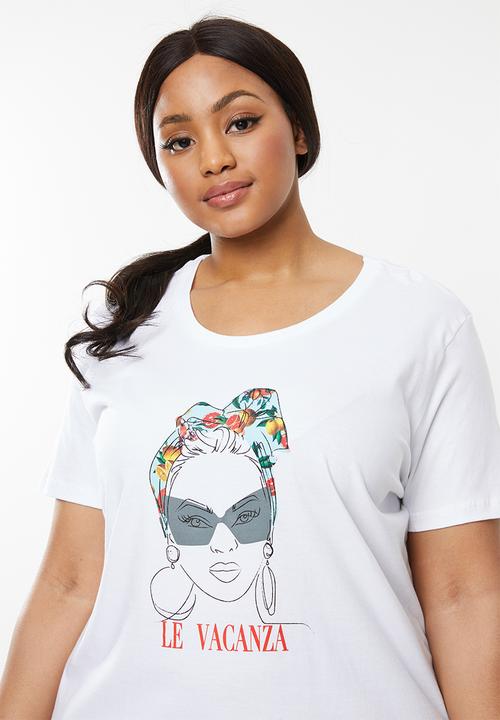 Superbalist - Placement print tee - white