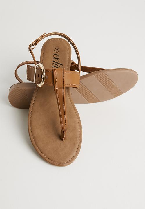 edit - Rhea T-bar sandal - brown