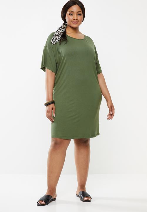 Superbalist - Boxy tee dress - khaki